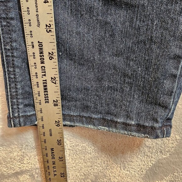 Maurices Straight Womens 24 Reg Plus Size Dark Wash Jeans Whiskered Denims - Picture 4 of 13
